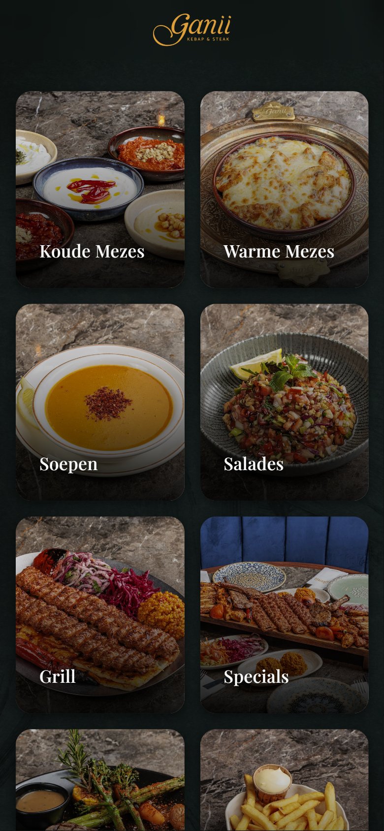 Het QR-menu van Ganii Kebap & Steak